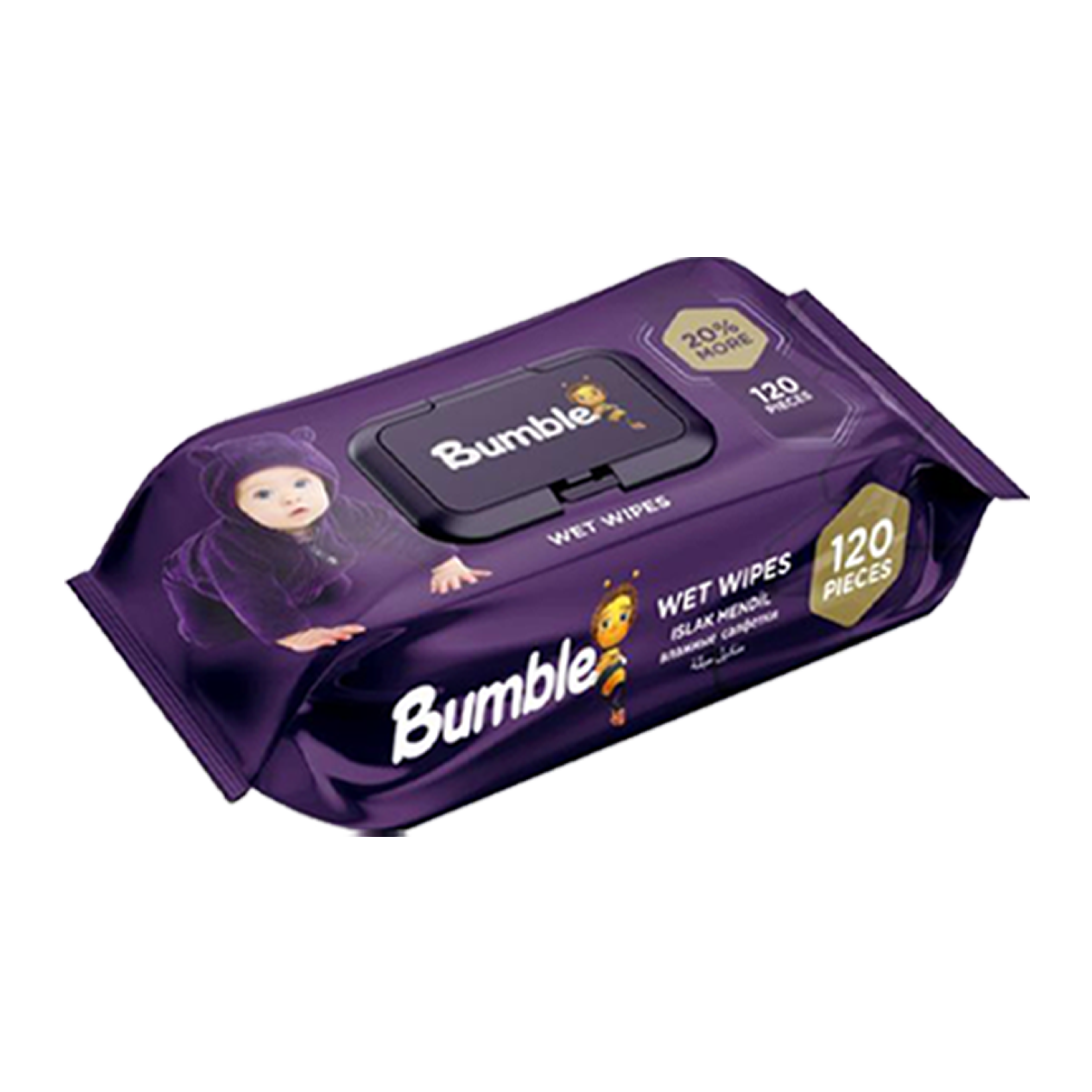 Bumble-Baby Wet Wipes-Baby Scented - 100Pcs