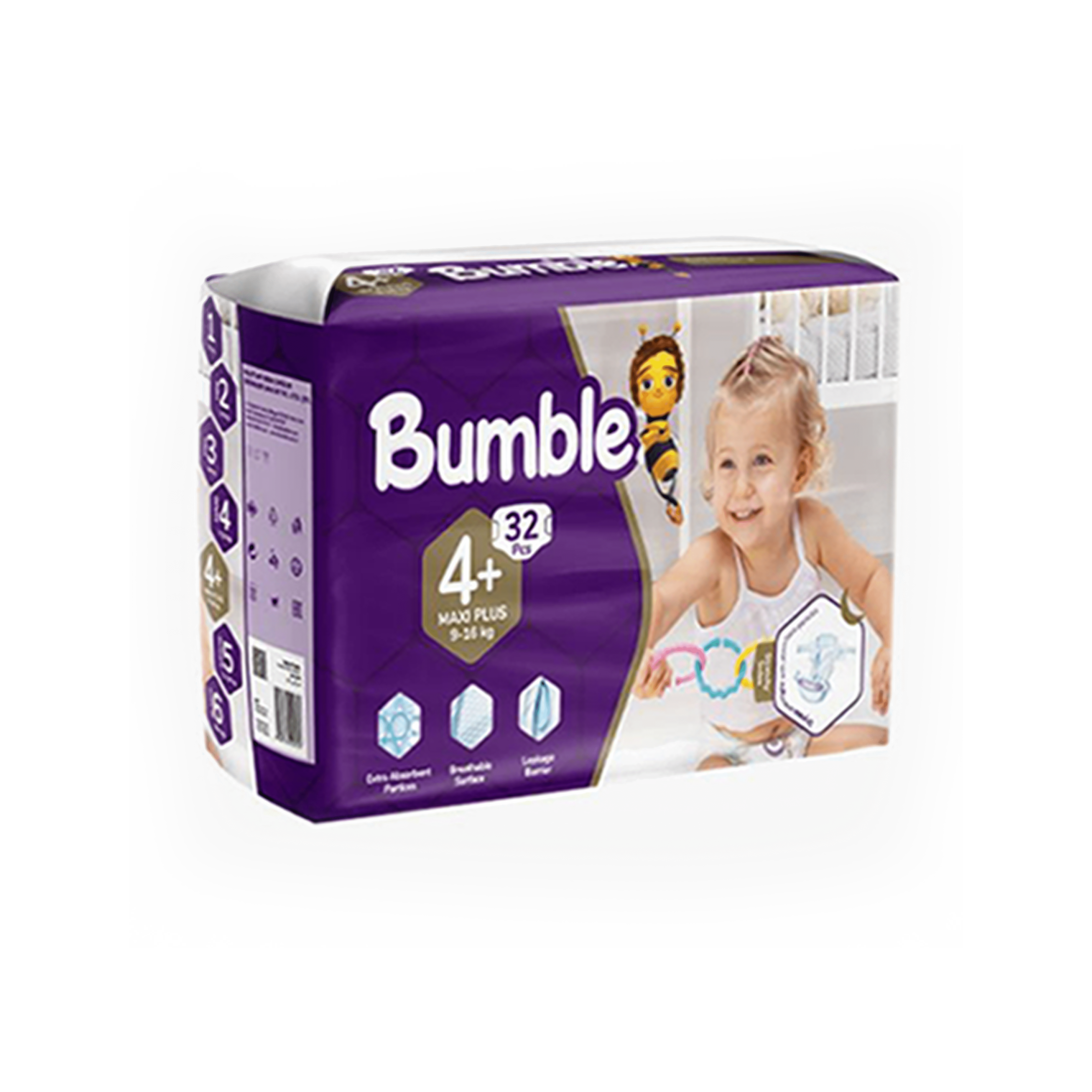 Bumble-Baby Diapers-Twin Pack  - N4+ Maxi Plus