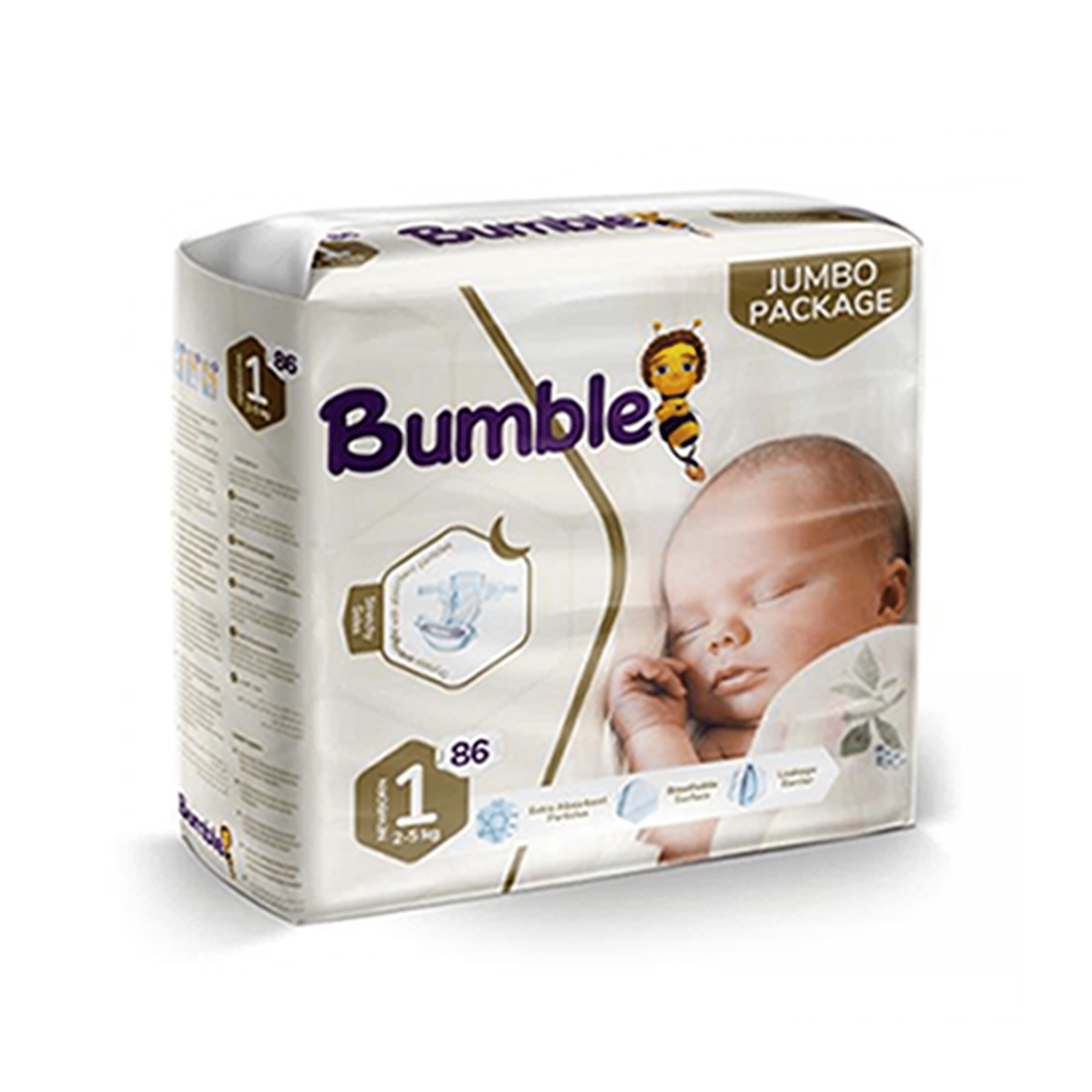 Bumble-Baby Diapers-Jumbo Pack - N1 Newborn