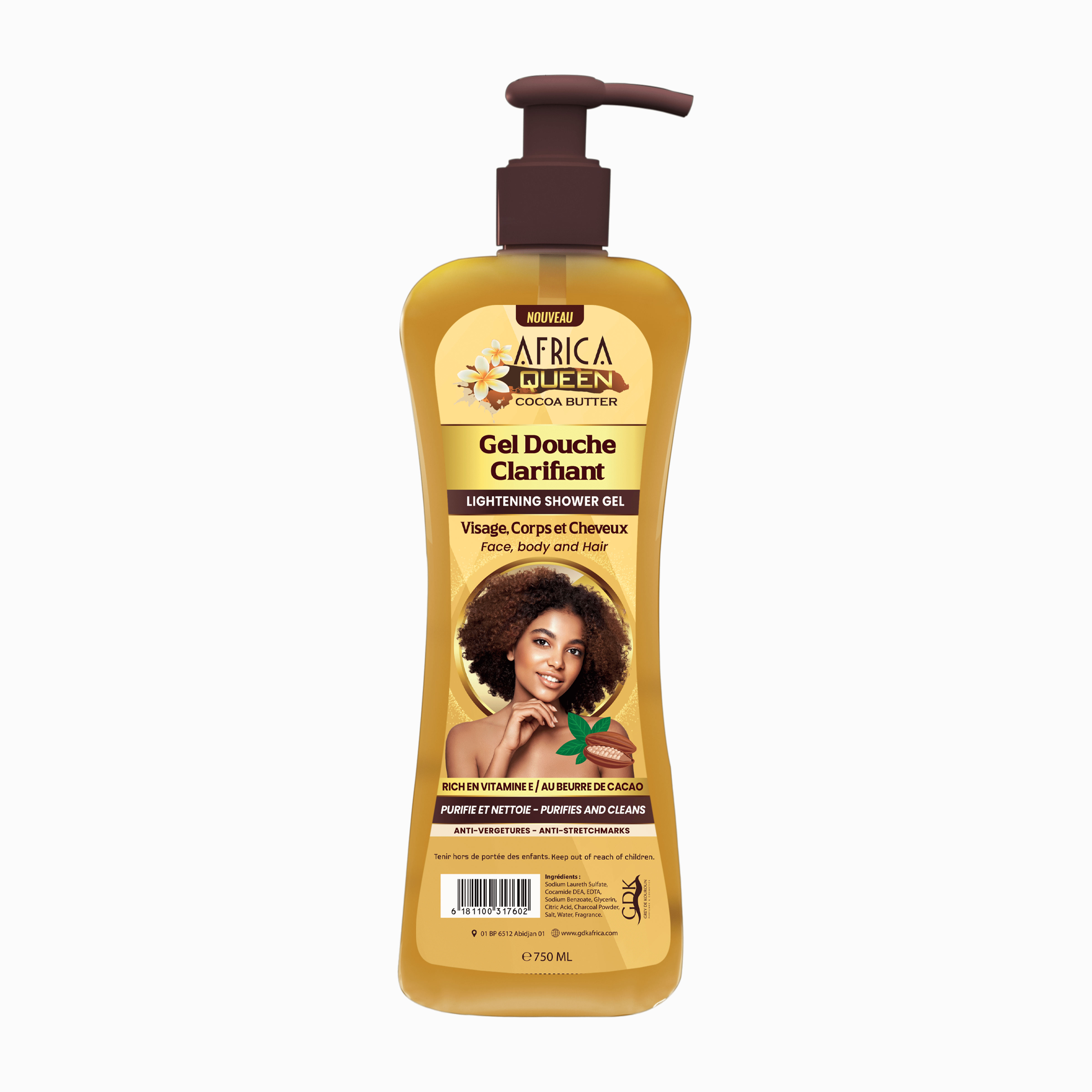 African Queen-Body Care-Lightening Shower Gel