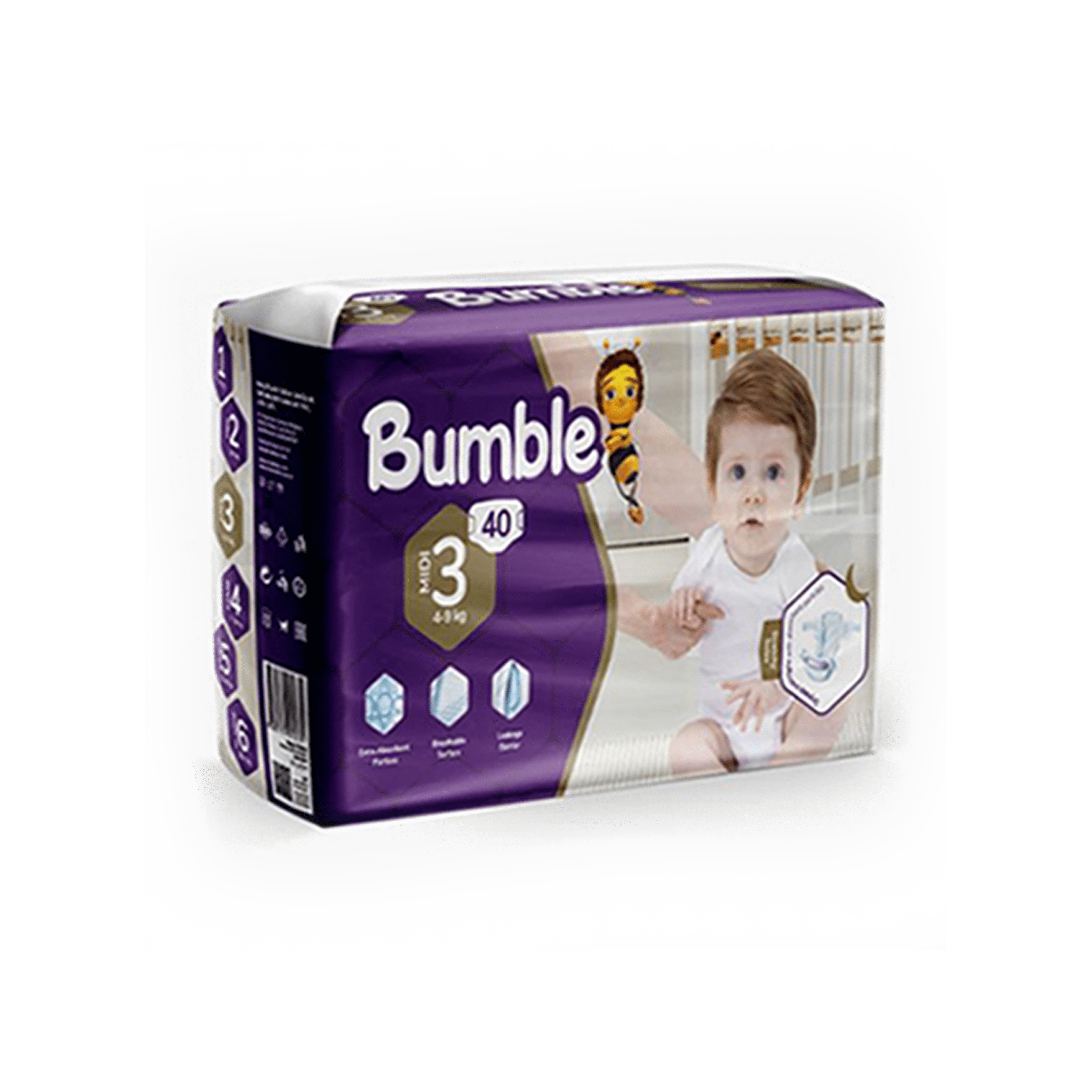 Bumble-Baby Diapers-Twin Pack  - N3 Midi