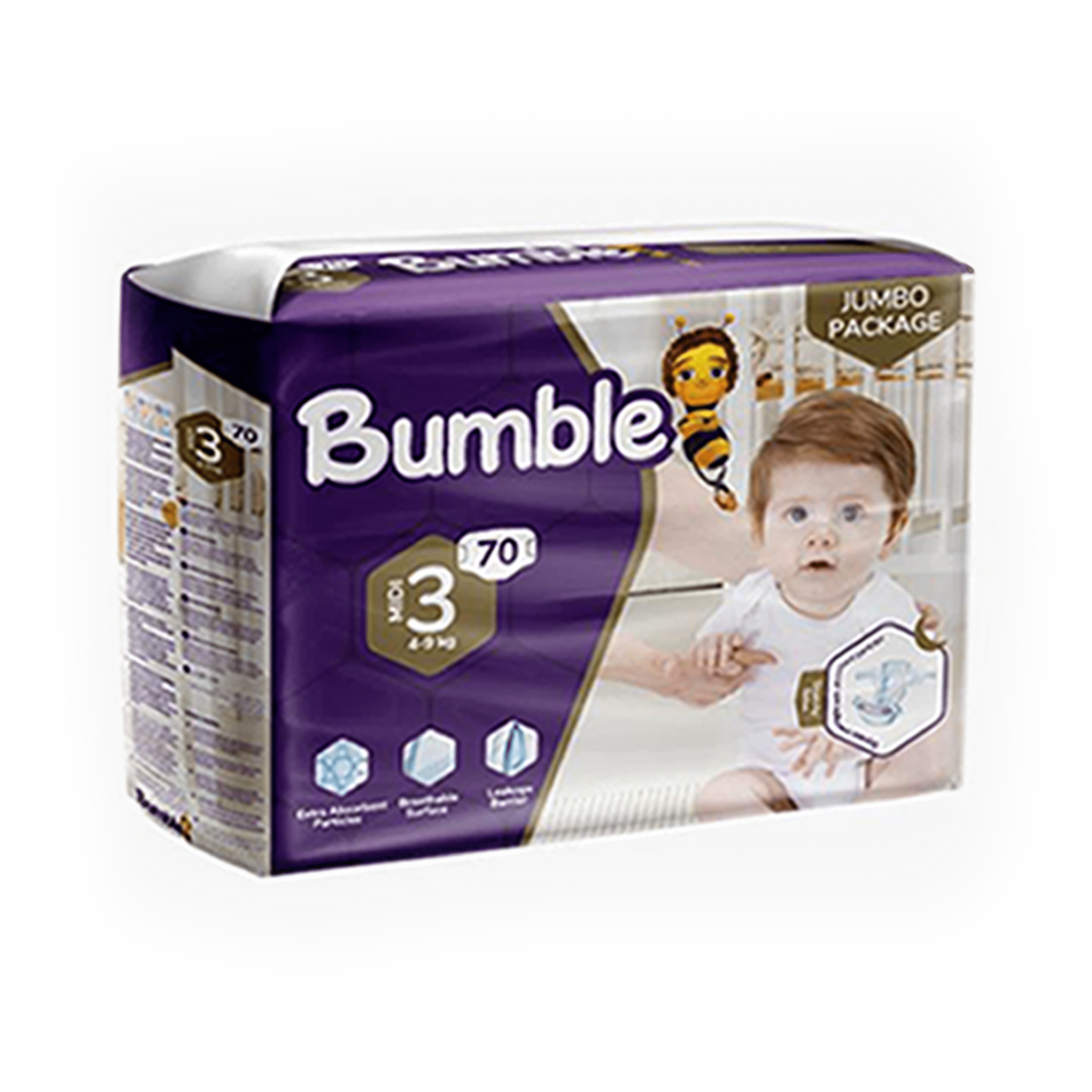 Bumble-Baby Diapers-Jumbo Pack - N3 Midi